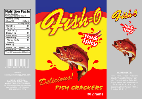 Fish-O Fish Cracker Hot & Spicy Flavor